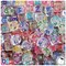 BeadTin Clear Transparent 10mm Cube Alpha Beads - Colored Letter Mix (100pcs)
